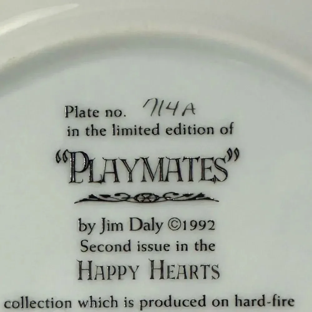 Vintage Bradford Exchange “Playmates” by Jim Daly 1992